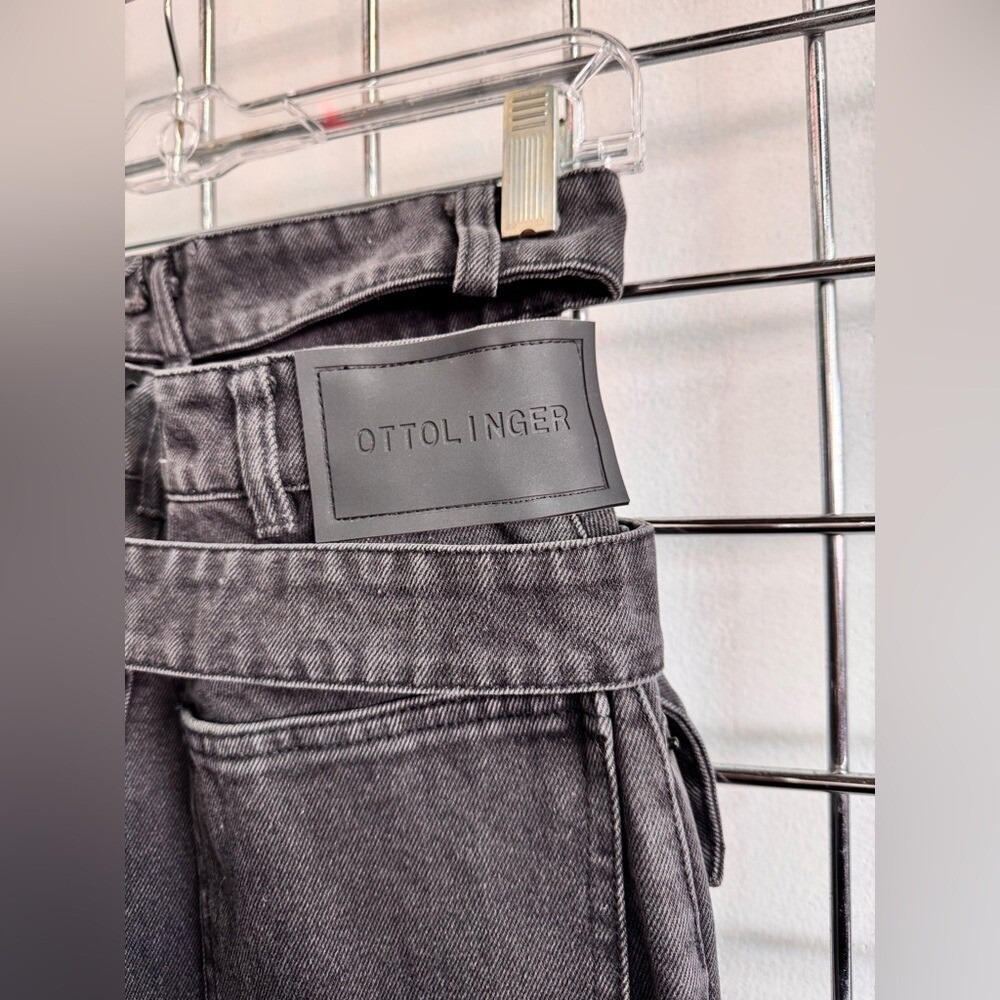 OTTOLINGER x ISKO Black Denim Wrap Waist Belted Jeans Womens XS - Picture 6 of 12